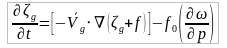 The QG vorticity tendency Equation