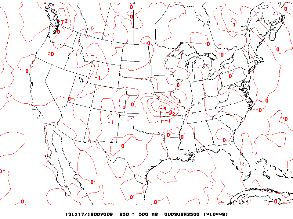 Differential Temperature Advection 18z