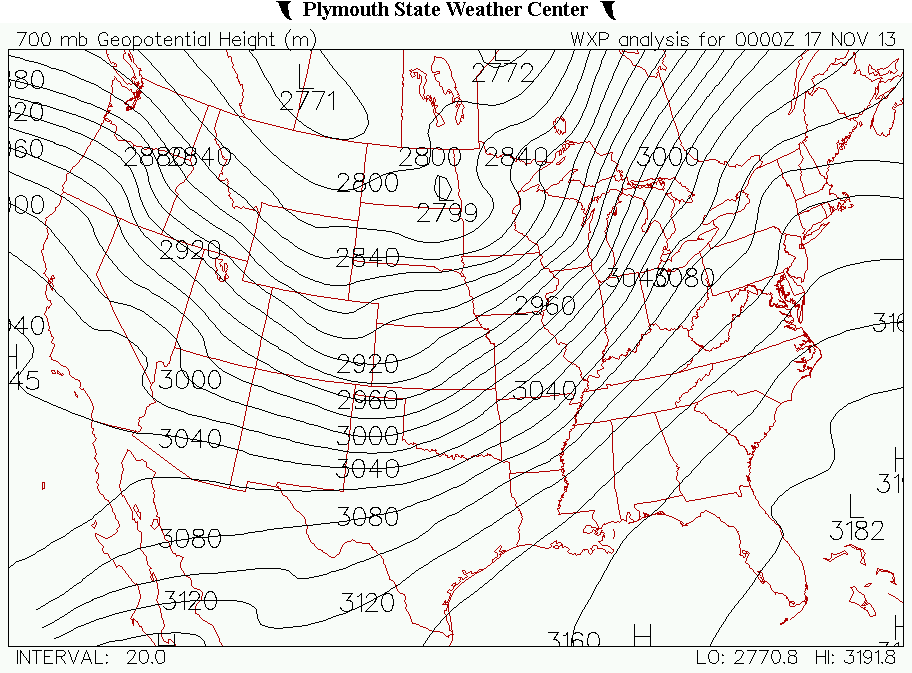 shortwave at 700 hPa at 0Z on the 17th