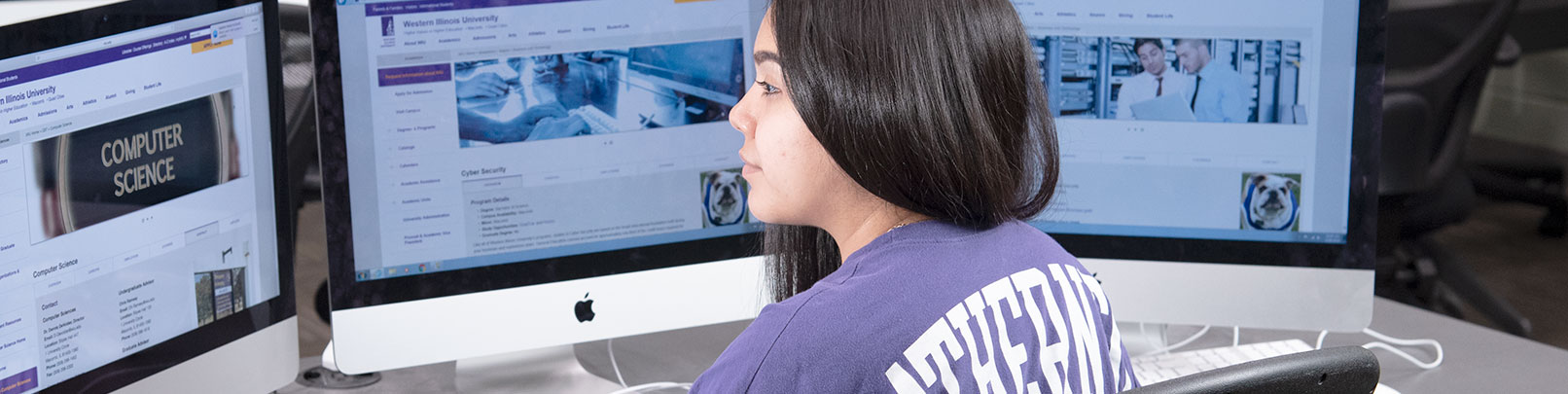 student in computer lab