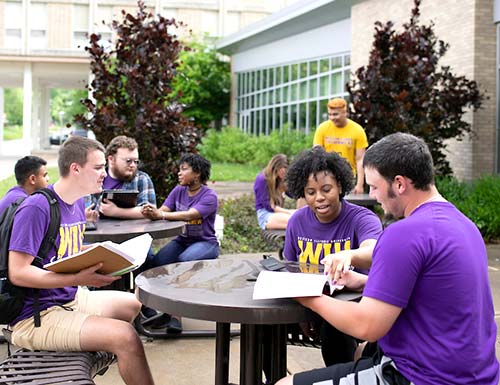 students studying together