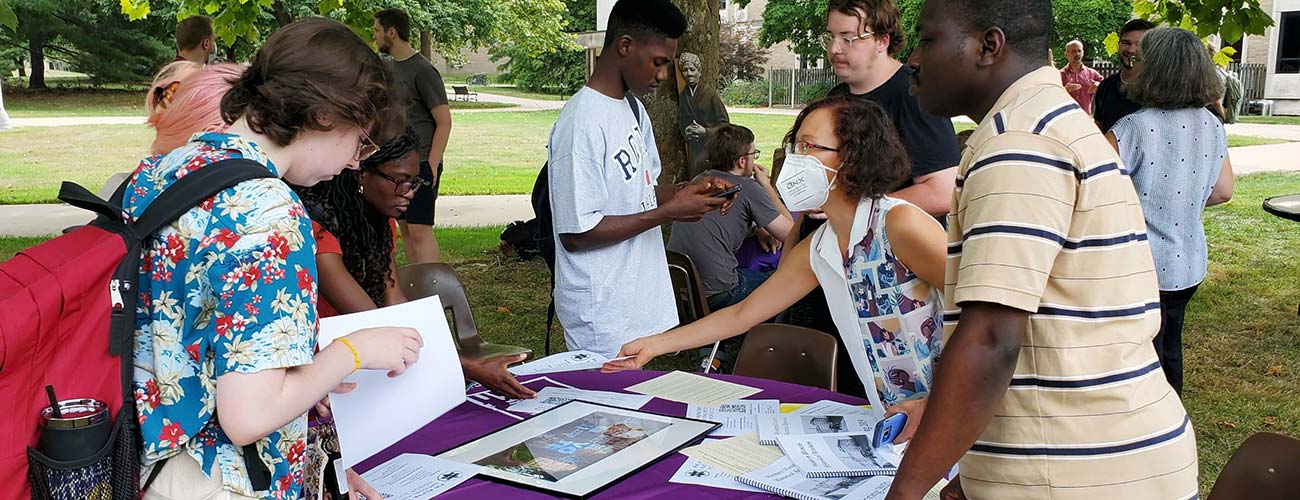 students viewing publication