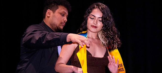 students at multicultural graduation