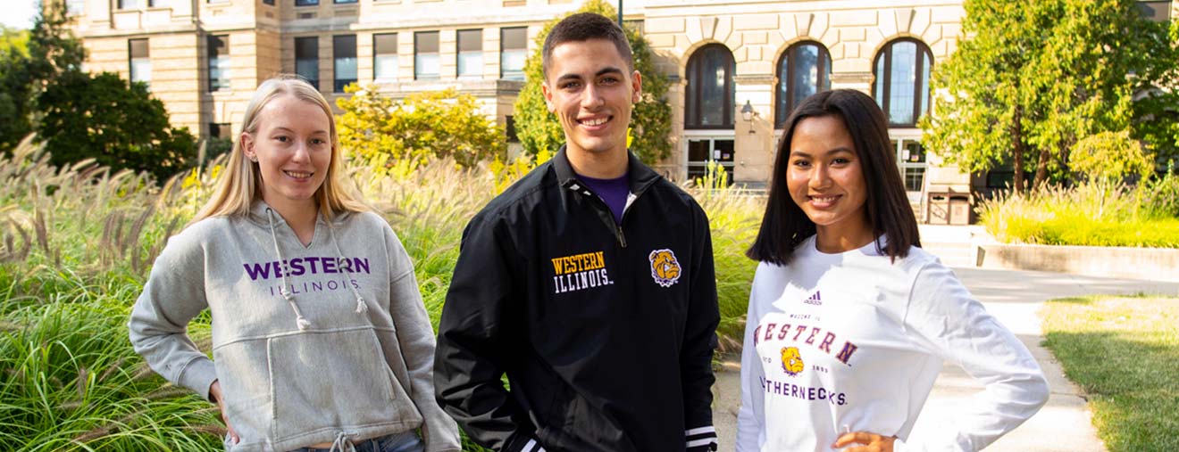 students outside of Sherman Hall