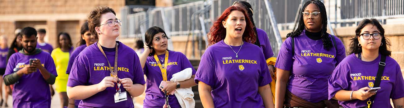 WIU Students walking together