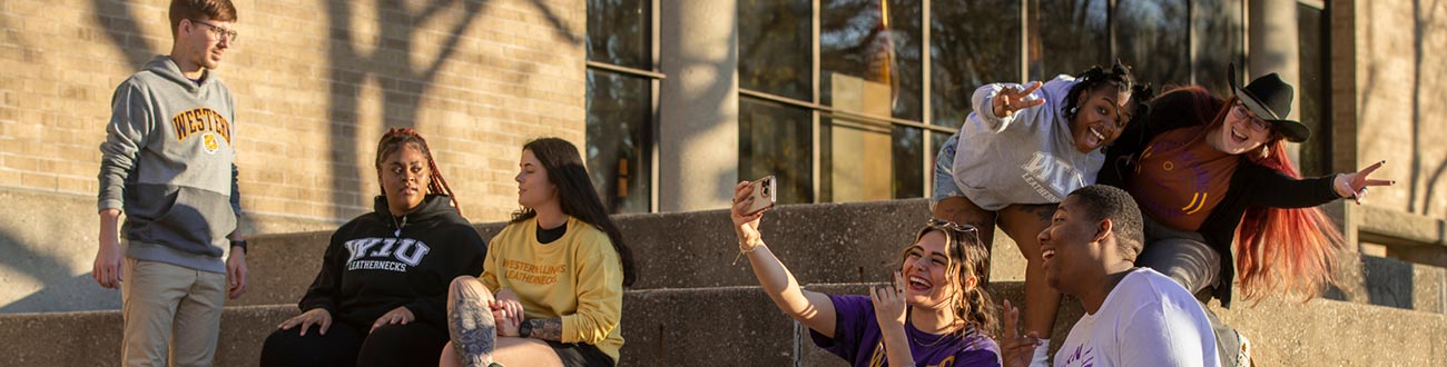 WIU Students walking together