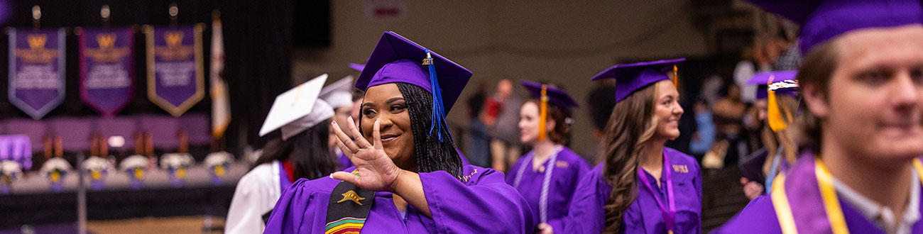 undergraduate students at commencement ceremony