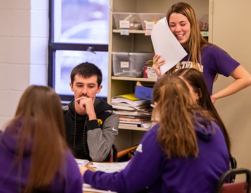 students in class