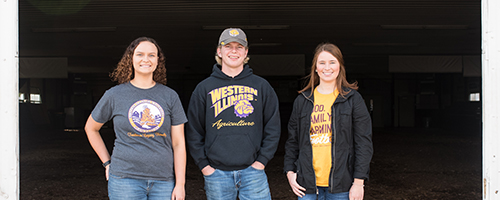 students at the livestock center