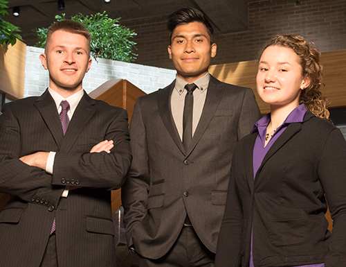 students in the library