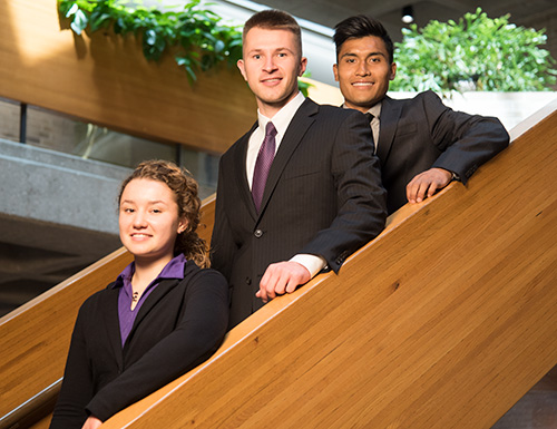 students in the library