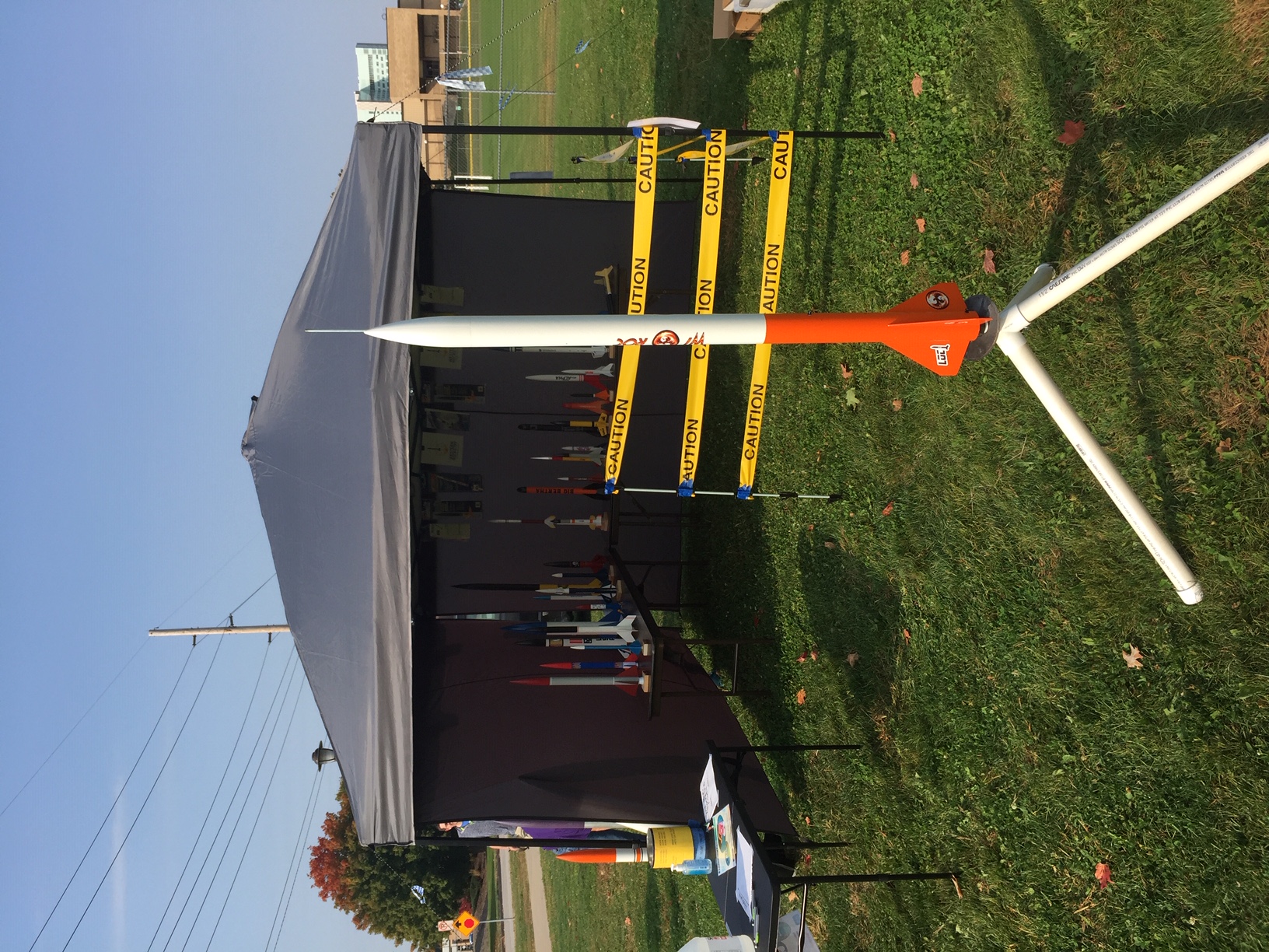 tent with rocket orange