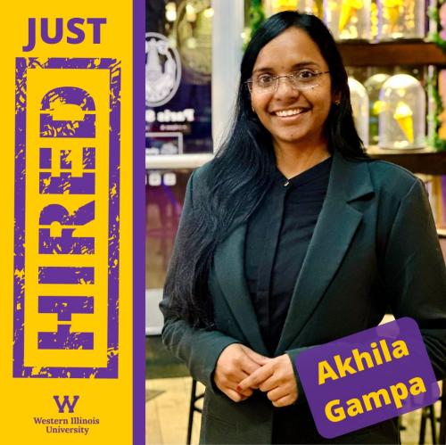 Akhila Gampa, WIU Applied Statistics and Decision Analytics graduate.