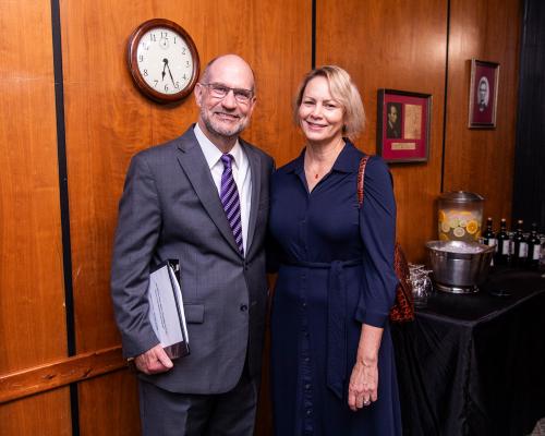 Kenneth and Ann Marie Hawkinson. They have established a scholarship to support junior and senior students enrolled in the Advanced Course of Military Science (ROTC) at WIU.