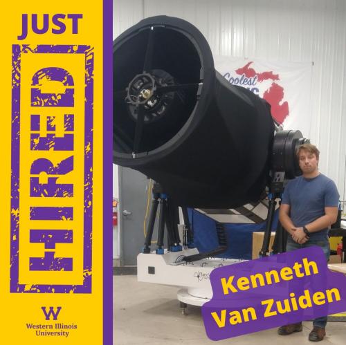Kenneth Van Zuiden was hired as a telescope assembly technician for Observable Space.