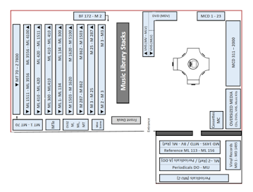 Music Library Detailed Stacks Map