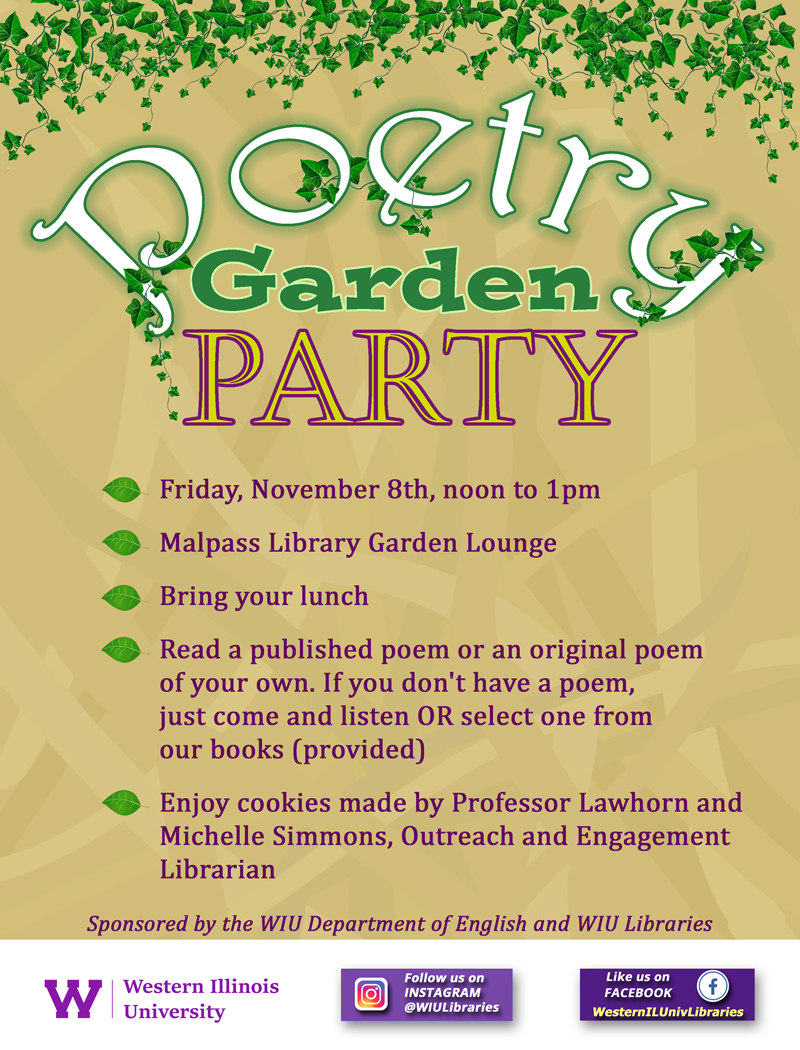 WIU Libraries -- Poetry Garden Party