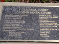 Cardinal Court Donor RecognitionPlaque